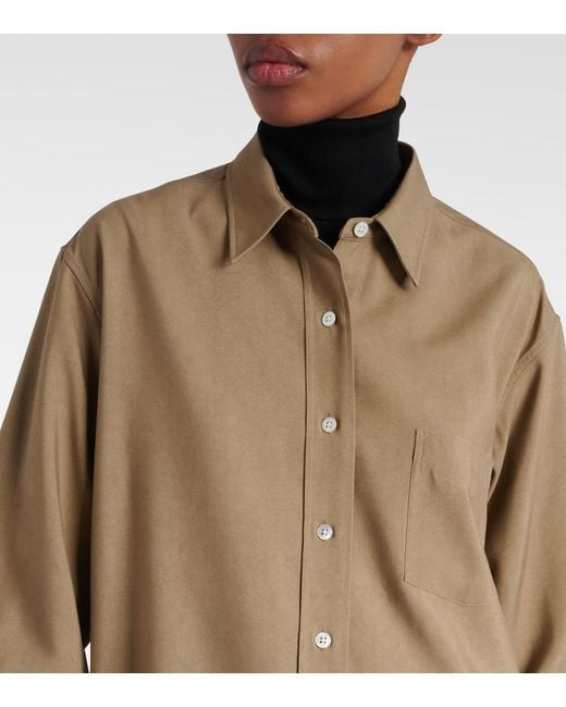 The Row Natural Sveva Silk Shirt