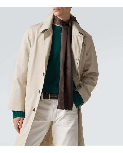 Tom Ford Natural Cotton And Silk Wide-Leg Pants for men