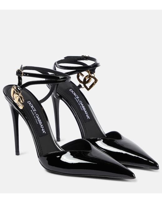 Zapato destalonado de charol Dolce & Gabbana de color Black
