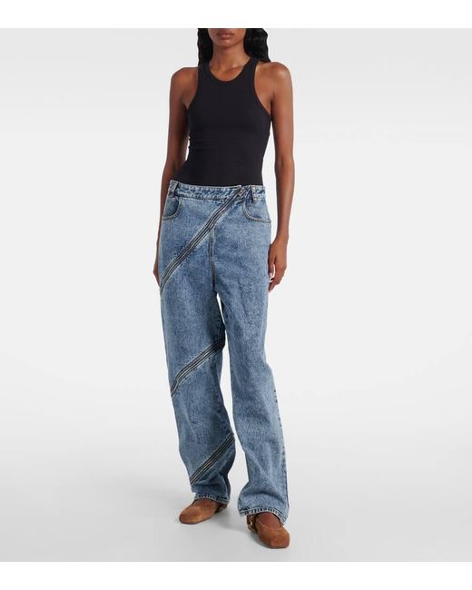 Alaïa Brown Mary-Jane-Ballerinas Biker Aus Veloursleder