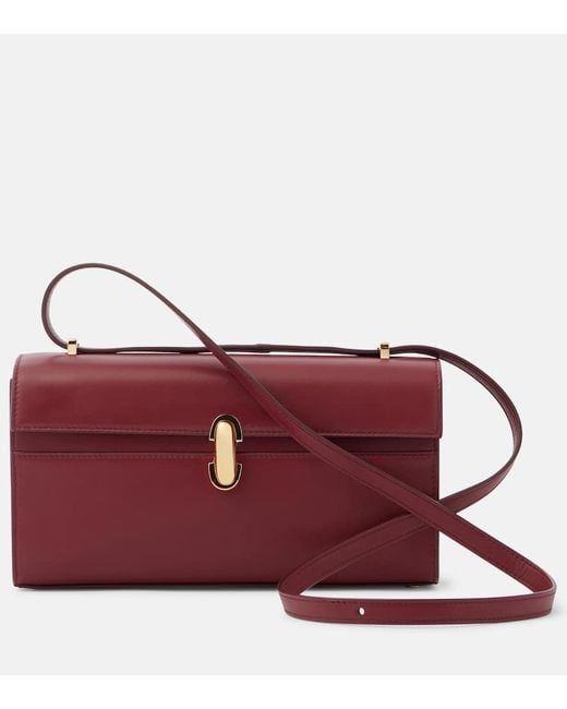 SAVETTE Purple Schultertasche Symmetry 26 Aus Leder