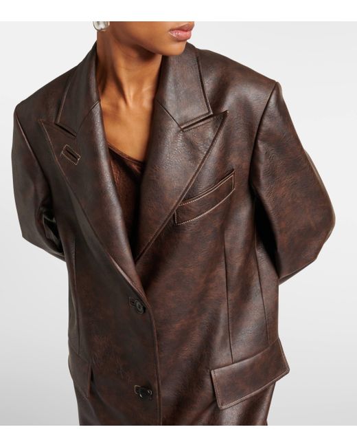 Manteau Ovittor en cuir synthetique Acne en coloris Brown