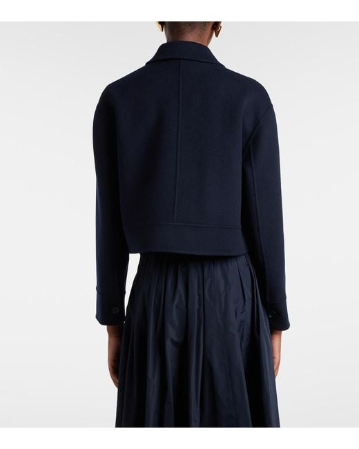 Max Mara Blue Virgin Wool Jacket