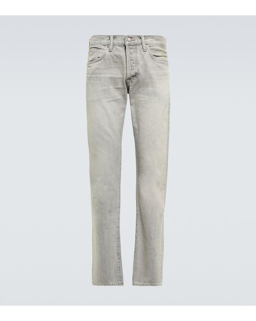 Tom Ford Slim Japanese Selvedge Jeans in Gray for Men | Lyst