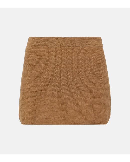 AYA MUSE Natural Agos Cotton-blend Miniskirt
