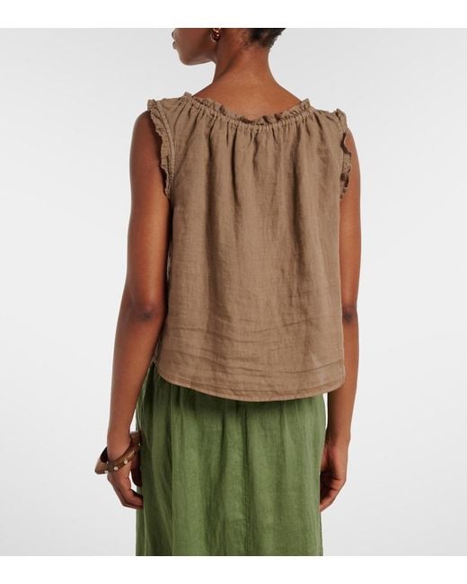 Velvet Brown Tana Linen Top