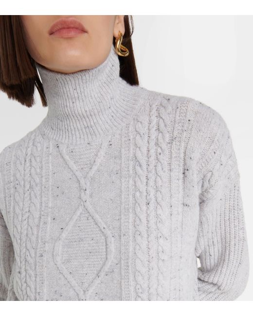 Max Mara White Leisure Favore Cable-knit Sweater