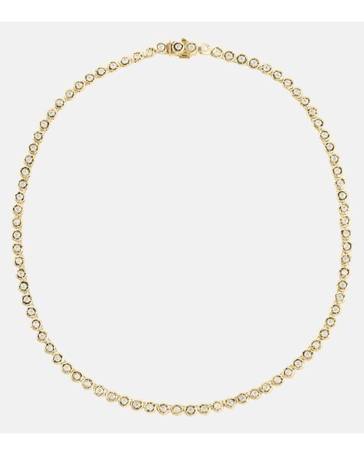 Octavia Elizabeth Metallic Halskette Blossom aus 18kt Gelbgold mit Diamanten