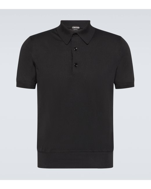 Tom Ford Black Cotton Polo Shirt for men