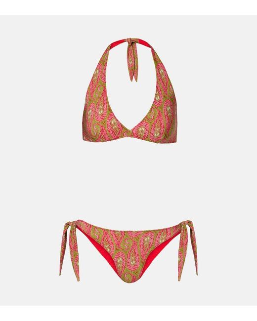 Etro Red Printed Bikini