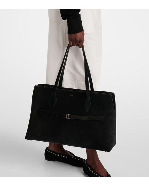 Totême  Black Large Suede Tote Bag