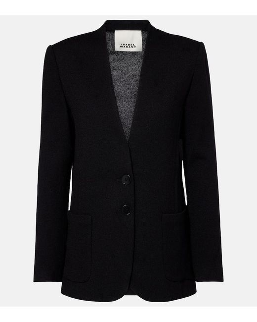 Isabel Marant Black Olivia Wool-Blend Jacket