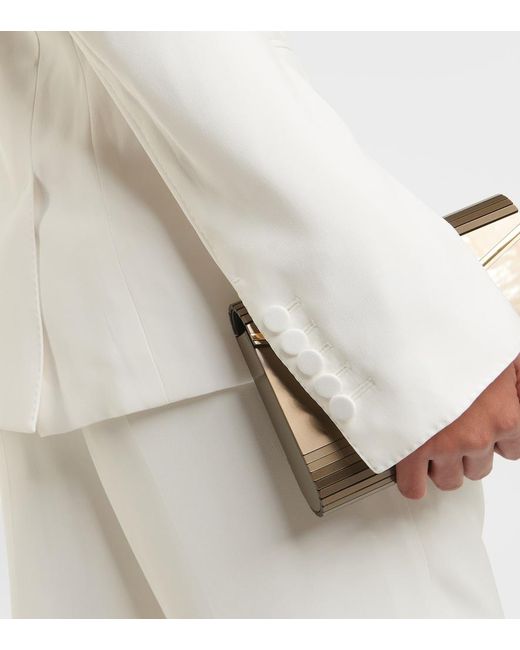 Tom Ford White Single-Breasted Silk Blazer