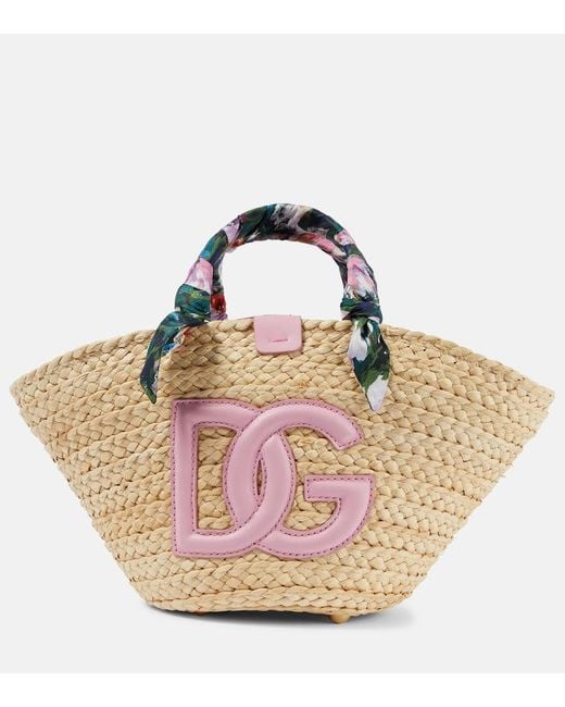Shopper con logo DG di Dolce & Gabbana in Pink