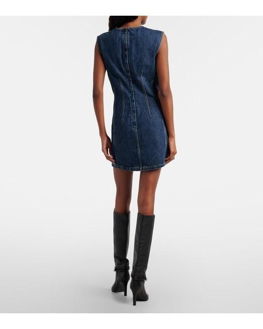 Agolde Blue Barton Denim Minidress