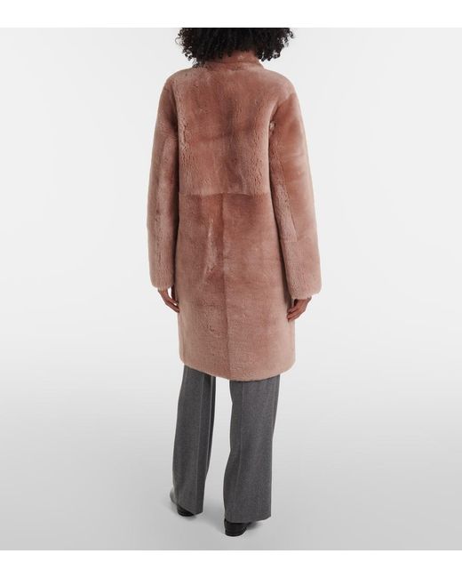 Joseph Natural Britanny Reversible Shearling And Leather Coat