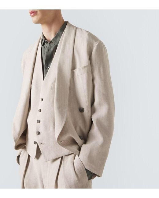 Giorgio Armani Natural Archivio Double-Breasted Blazer for men