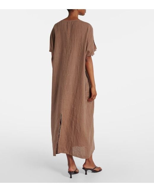 Velvet Brown Maeve Linen Kaftan