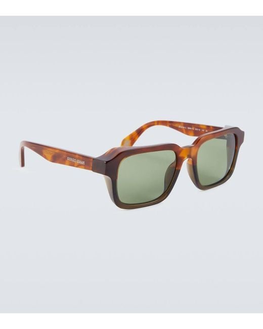 Giorgio Armani Eckige Sonnenbrille in Brown für Herren