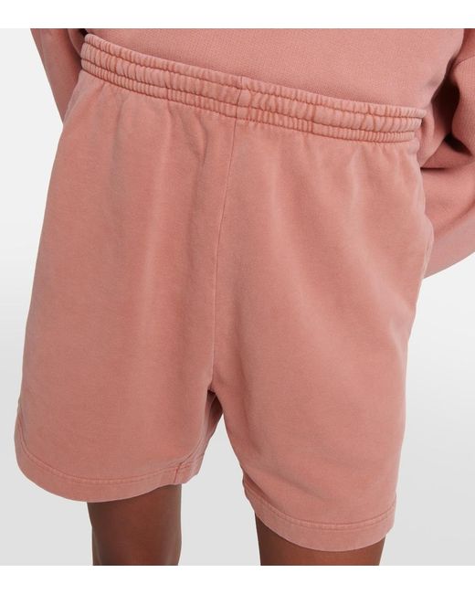 Acne Pink Rego Cotton Fleece Shorts