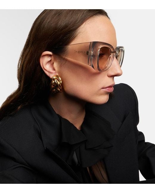 Saint Laurent White Sl 903 Howl Oversized Sunglasses