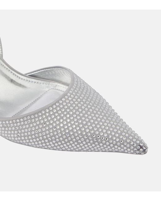 Jonathan Simkhai White Dylan Embellished Slingback Pumps
