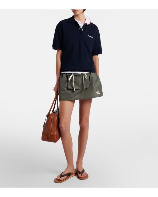 Miu Miu Black Technical Miniskirt
