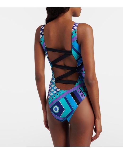 Emilio Pucci Blue Vivara Swimsuit