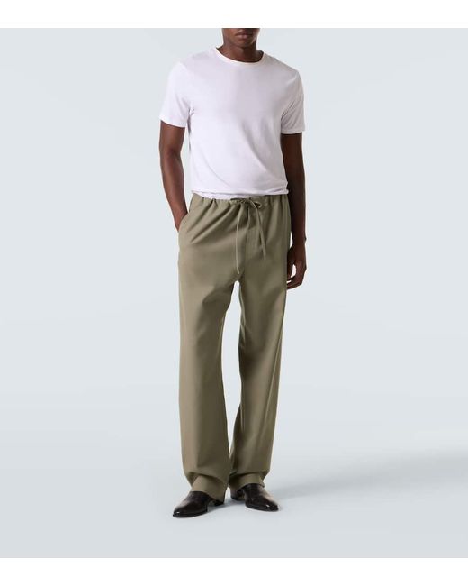 Calvin Klein Gerade Hose Benjamin Aus Wolle in Green für Herren