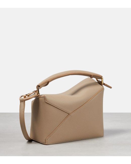 Loewe Metallic Puzzle Edge Mini Leather Top-Handle Bag