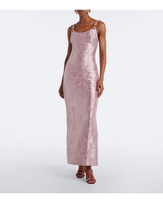 Versace Purple Duchess Satin Gown