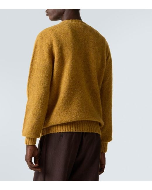 Sunspel Pullover Aus Wolle in Yellow für Herren