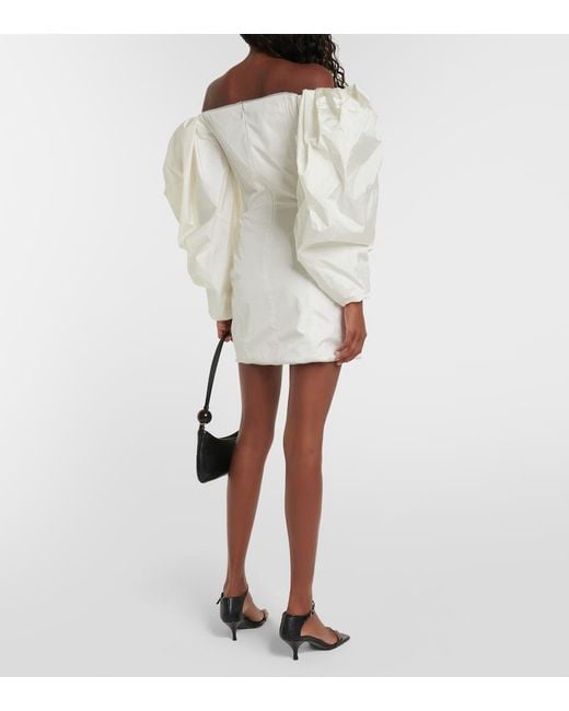 Jacquemus White La Robe Taffetas Mini Dress