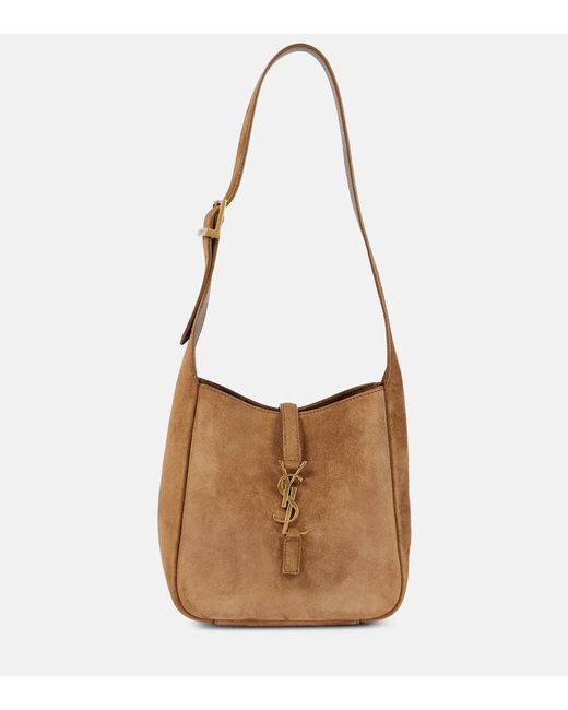★Saint Laurent★le 5 a 7 supple baby in suede Le 5 à 7 Supple Baby suede shoulder bag in beige - Saint