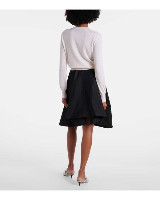 Alexander McQueen White Verzierter Pullover Aus Wolle