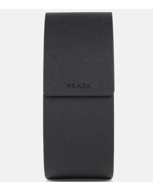 Prada Brown Iconic Plaque Round Sunglasses