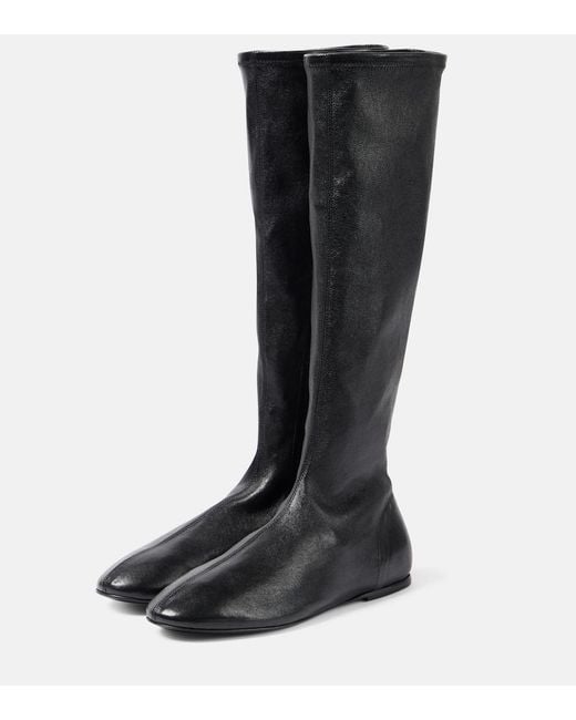Co. Black Leather Knee-High Boots