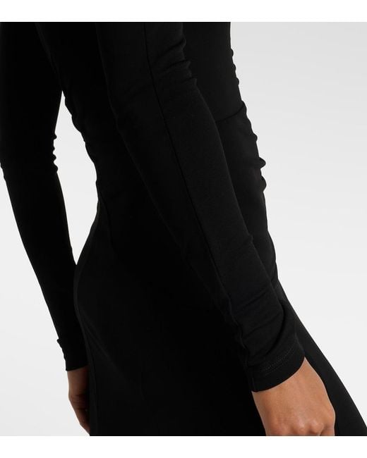 Isabel Marant Black Nejma Gathered Midi Dress