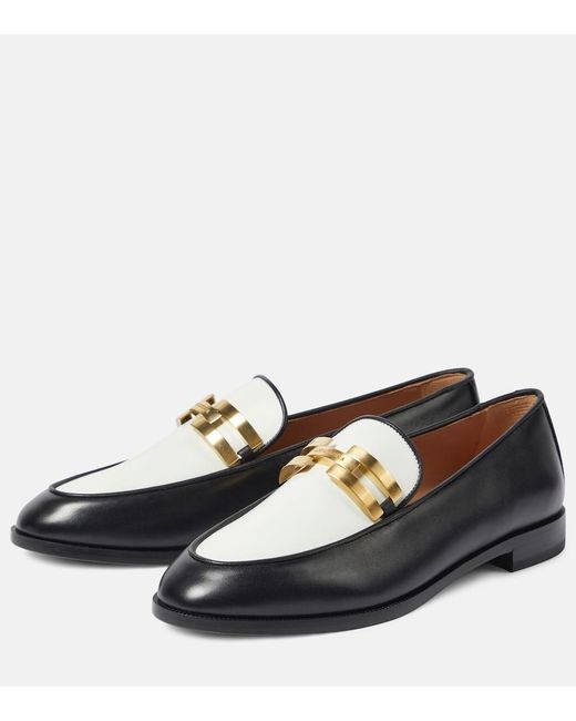 Aquazzura Multicolor Brandi Leather Loafers