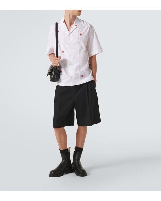 Jacquemus White Jacquemus Jean Jacquard Vacation Shirt for men