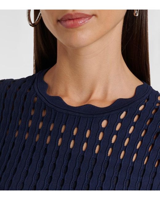Jonathan Simkhai Blue Open-Knit Top
