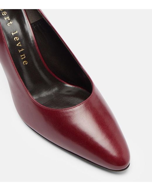 Herbert Levine Red Pure And Simple Leather Pumps