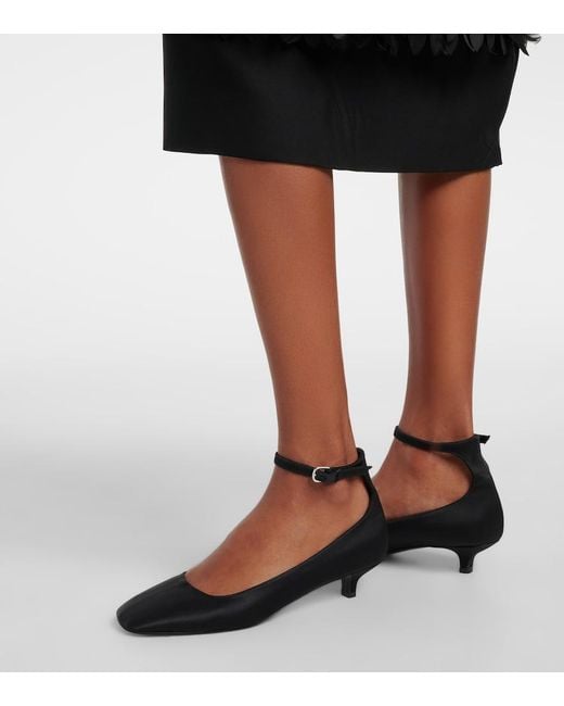 Totême Black Satin Pumps