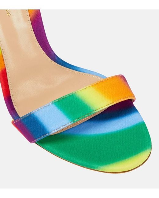 Sandali Portofino 105 Arcobaleno di Gianvito Rossi in Green