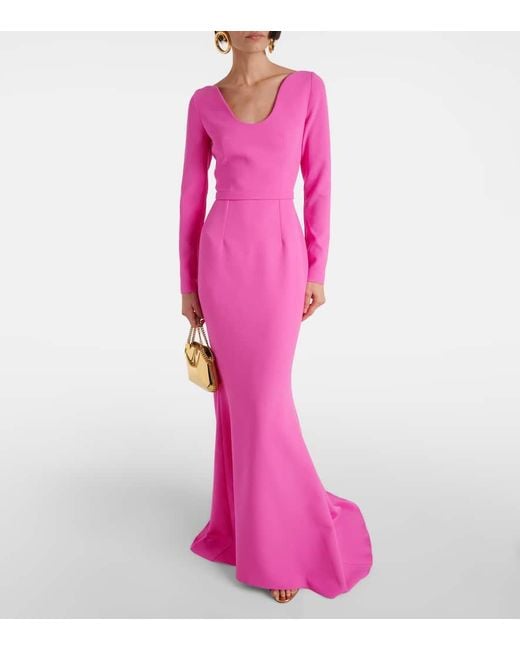 Safiyaa Pink Robe Auria Aus Crepe