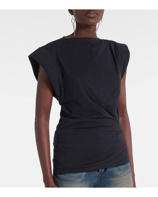 Tank Top Maisan De Jersey De Algodon Isabel Marant de color Black