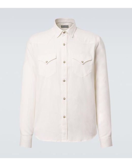 Canali Natural Cotton And Cashmere Shirt for men