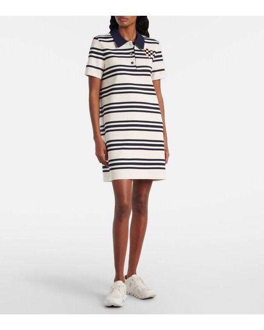 Tory Burch Blue Striped Polo Dress