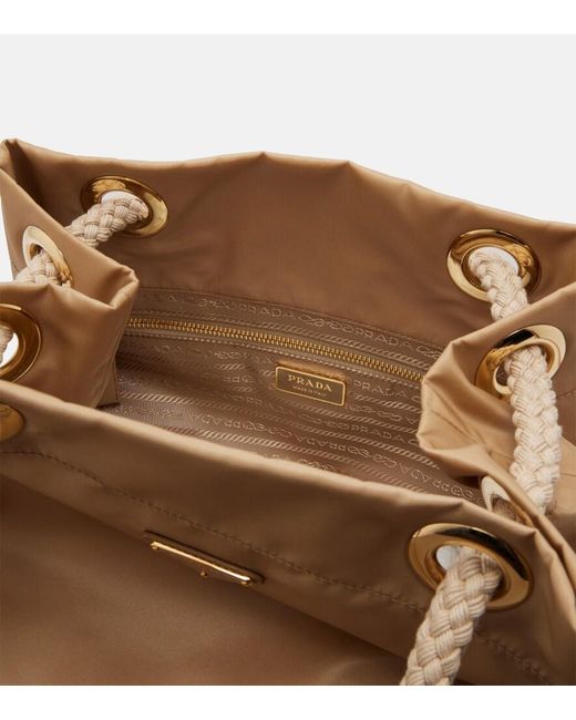 Prada Natural Mariner Re-Nylon Large Bucket Bag
