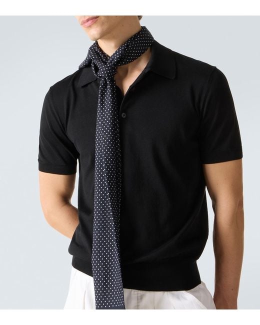 Polo De Algodon Tom Ford de hombre de color Black